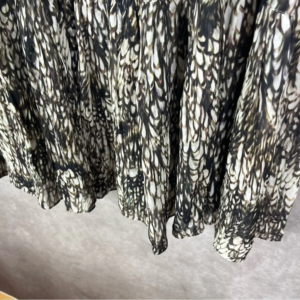 Peruvian Connection Plumage Maxi Skirt‎ In Brown Cream Women's Size US 10